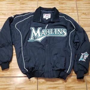 Majestic Puffer Full Zip Florida Marlins Jacket L